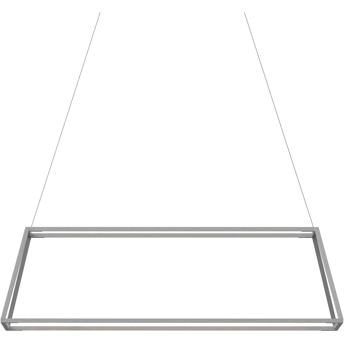 Koncept ZBP-38-RR-SW-SIL-CNP Z-Bar Rise LED 14 inch Silver Pendant Ceiling Light, Rectangle